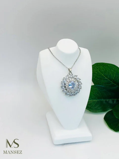 گردنبند جواهری زنانه استیل رنگ ثابت کد496